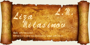Liza Milašinov vizit kartica
